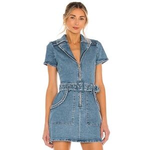 Show Me Your MuMu Outlaw Dress in Tide